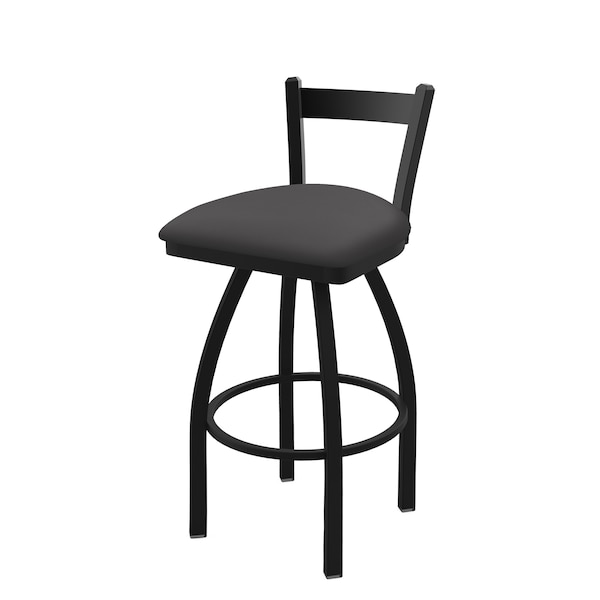 25" Low Back Swivel Counter Stool, Black Wrinkle, Canter Storm Seat
